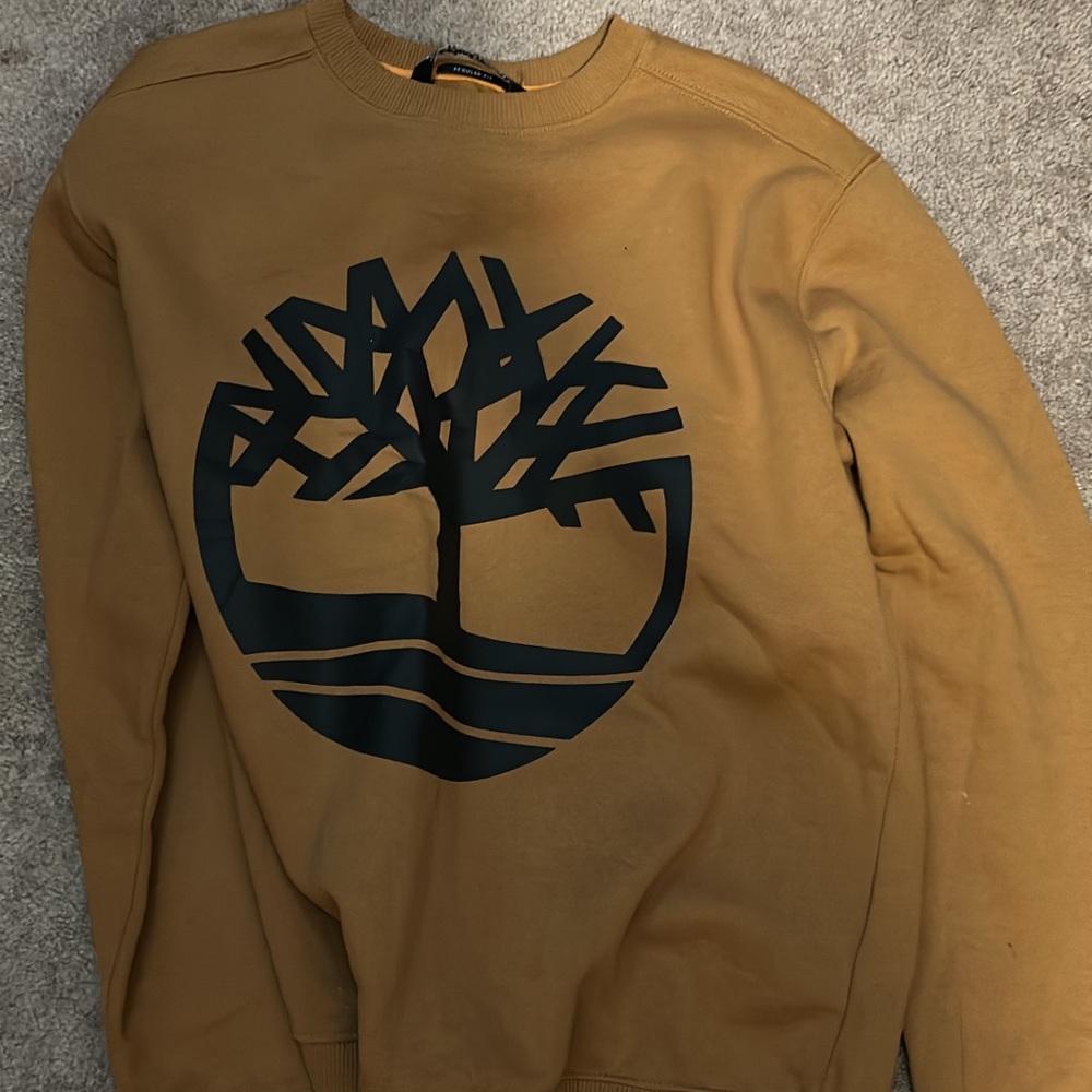 Timberland Brown Crewneck Sweater with Iconic Logo